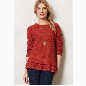 Lili’s Closet for Anthropologie Rust Sweater